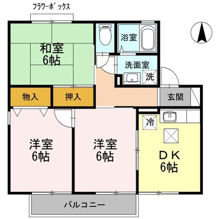 コート花房の物件間取画像